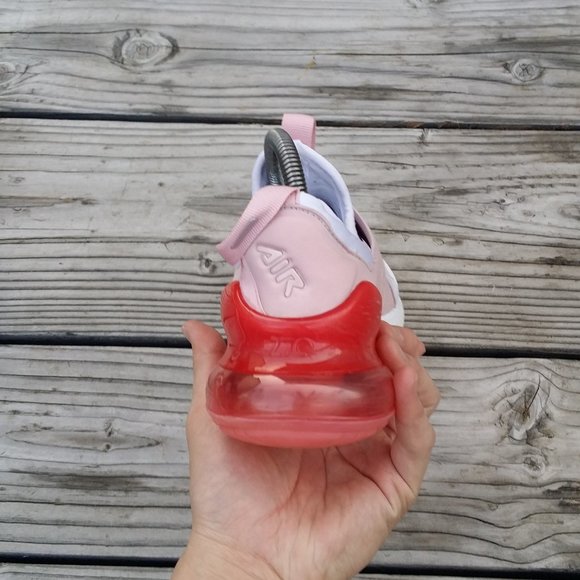 Women Size 6.5 / Size 5 Youth Nike Air Max 270 Extreme White Pink Glaze Running - Picture 7 of 8